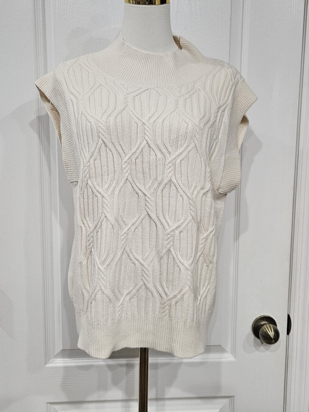 Cyrus Cream Cable Knit Sweater